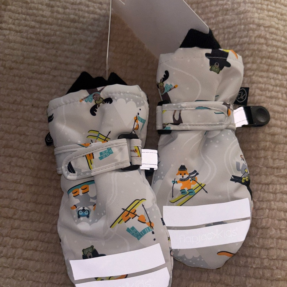 FlapJackKids Ski Mittens | Size Medium (2–4 Years)